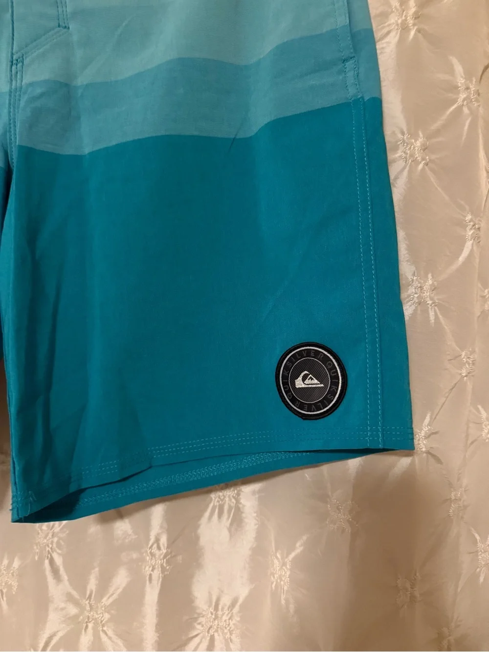 Quiksilver Blue Teal Boardshorts Swim Trunks Beach Shorts Surfsilk Tijuana 19